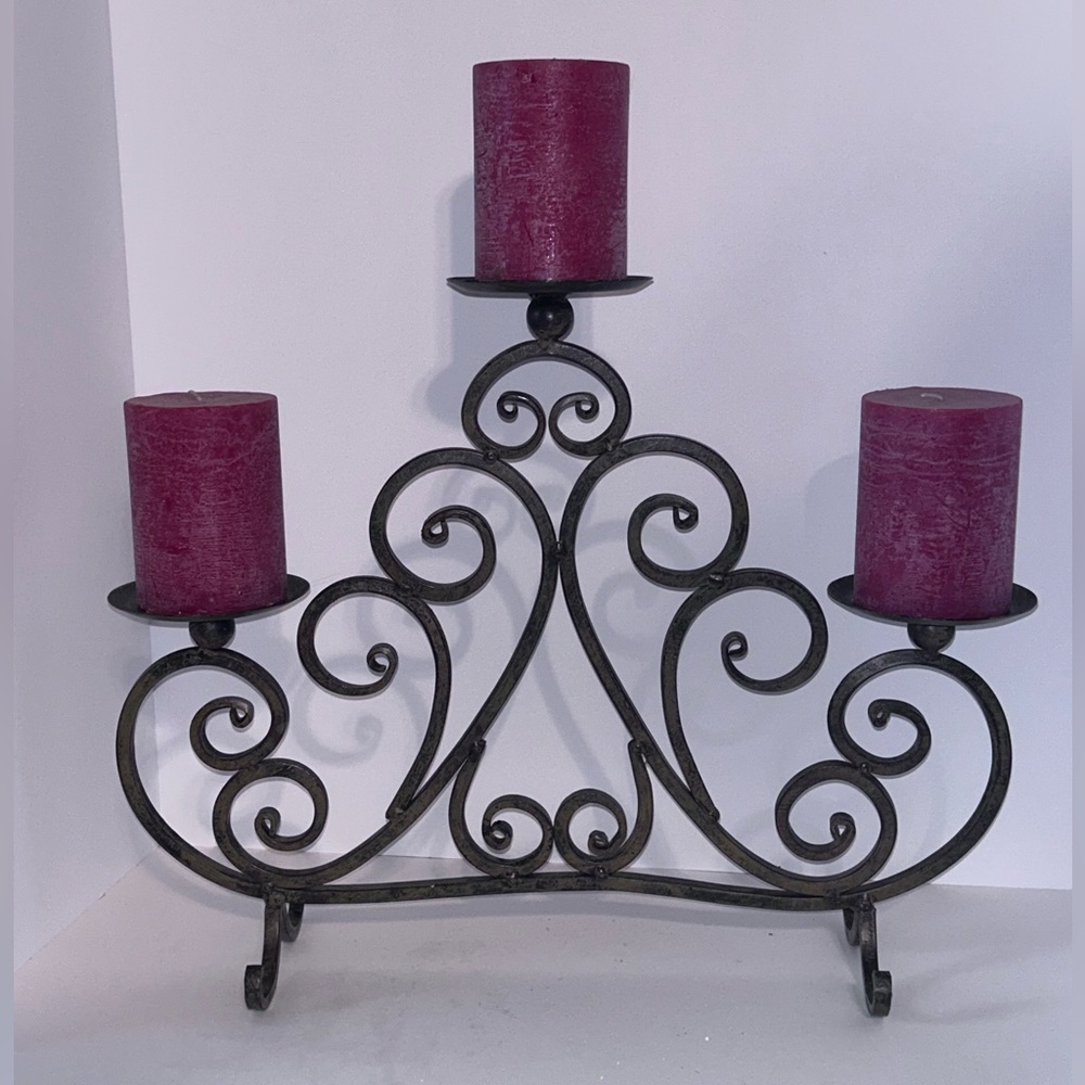 5 Tier Swirled CandleHolder CastIron like material